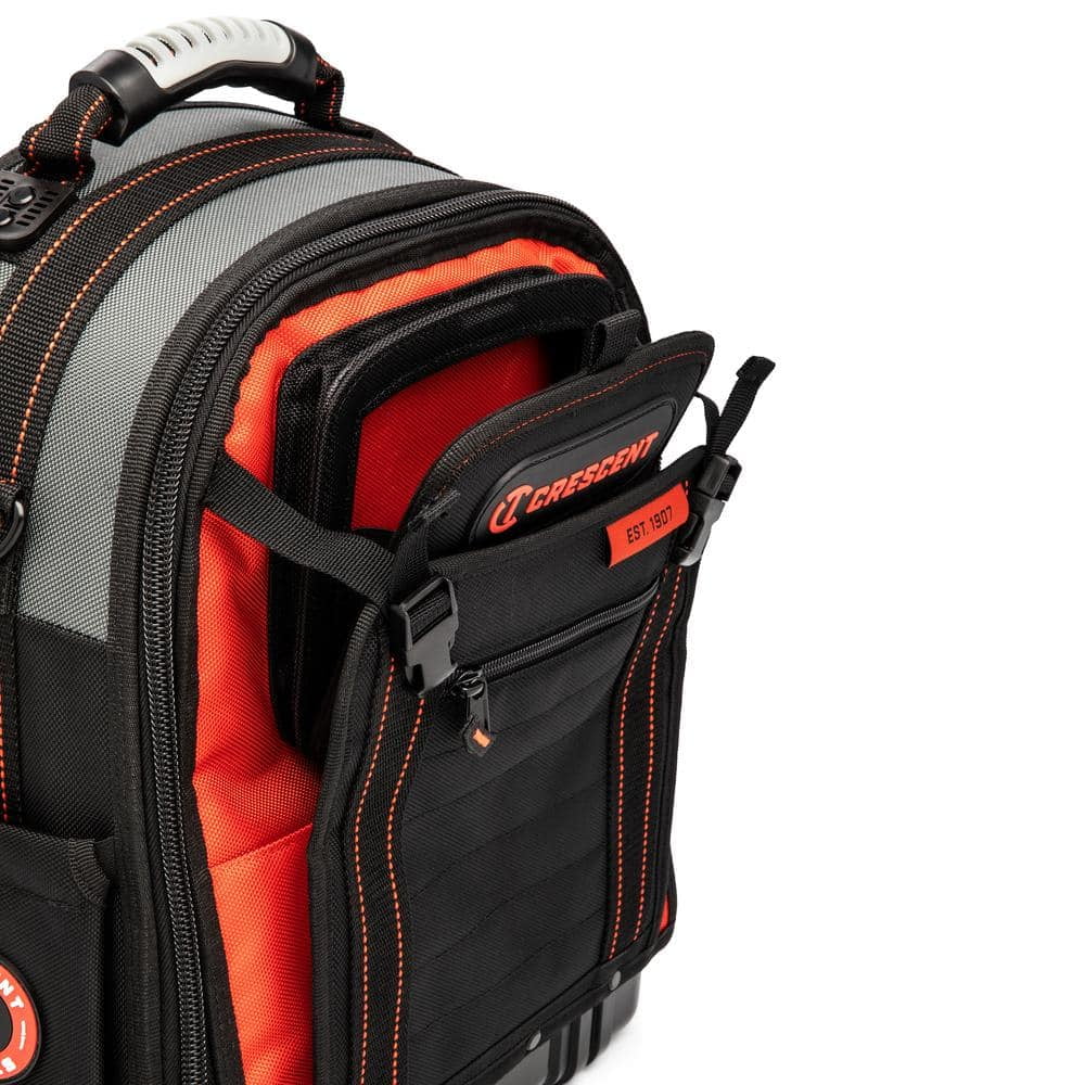 14 in. Tradesman Tool Backpack – Heavy-Duty 1680D Polyester with 43 Pockets