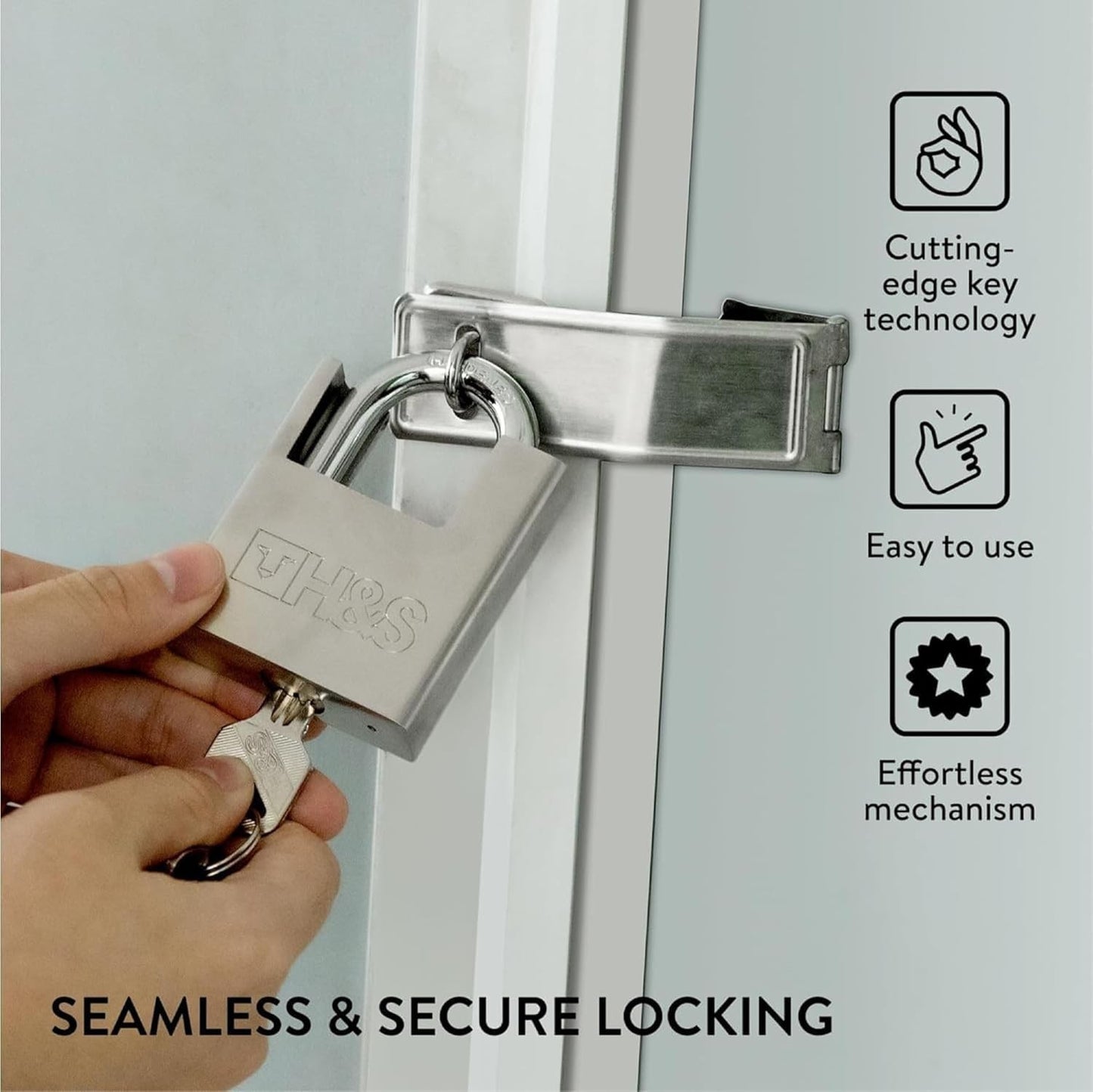 Heavy Duty 60mm Security Padlock with 5 Keys | Weatherproof Alloy Steel Lock