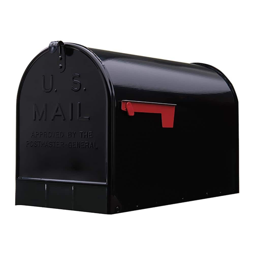 Stanley Extra Large Black Steel Post Mount Mailbox – Rust Resistant & Durable