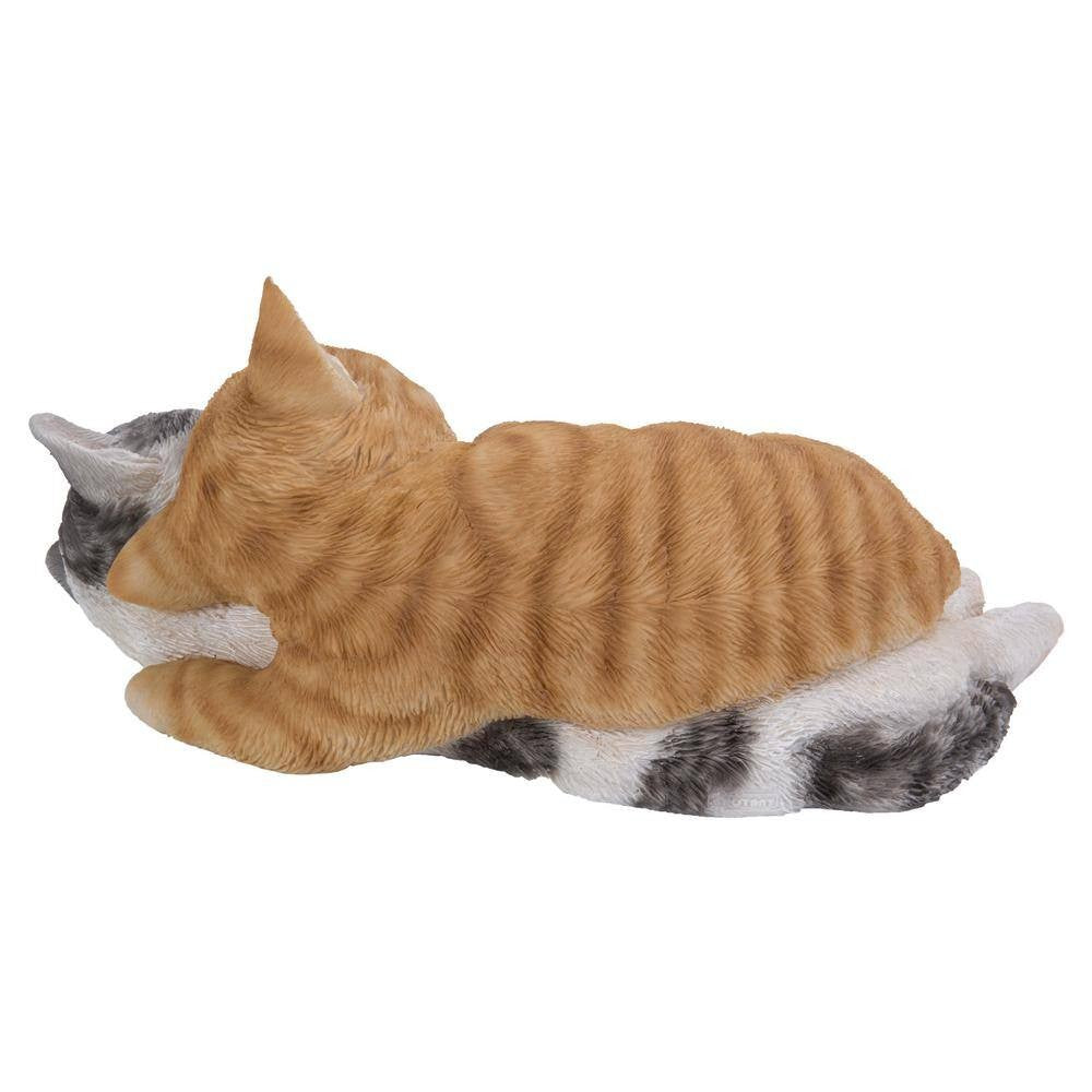 Sleeping Tabby Cats Statue | Polyresin Indoor/Outdoor Figurine | Model 87757-K