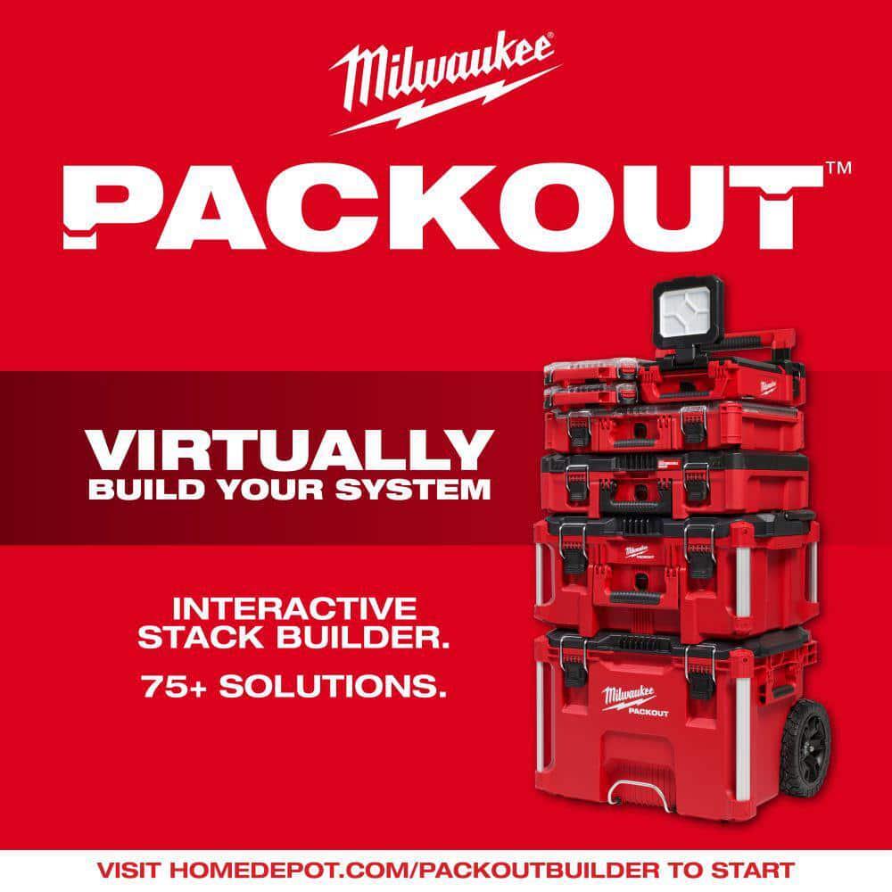 Milwaukee PACKOUT 20" Modular Tool Bag Tote – 32 Pockets, Molded Handle & Impact-Resistant Base