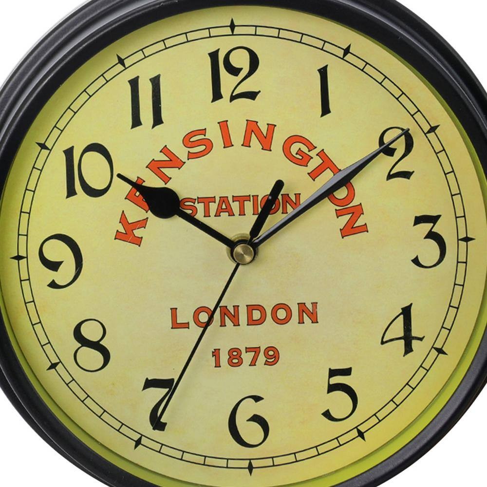 Double-Sided Vintage Wall Clock | Antique Station Style Mount Clock