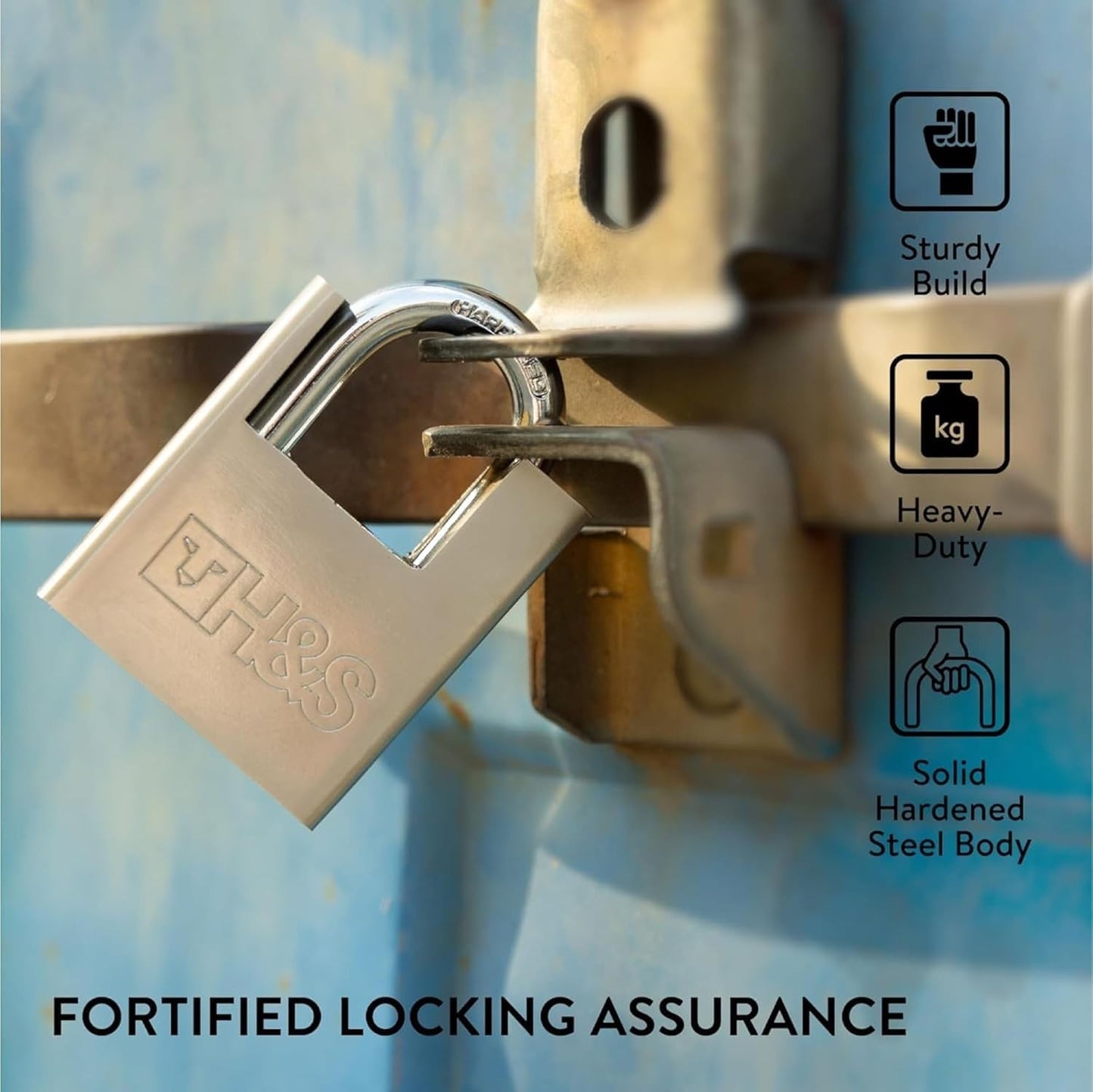 Heavy Duty 60mm Security Padlock with 5 Keys | Weatherproof Alloy Steel Lock