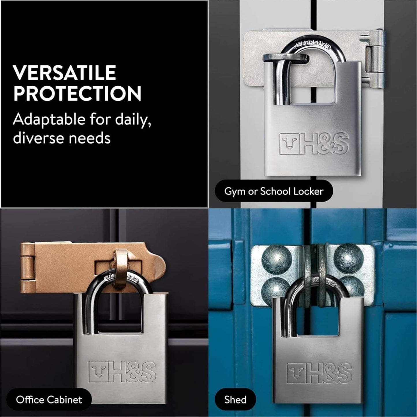 Heavy Duty 60mm Security Padlock with 5 Keys | Weatherproof Alloy Steel Lock