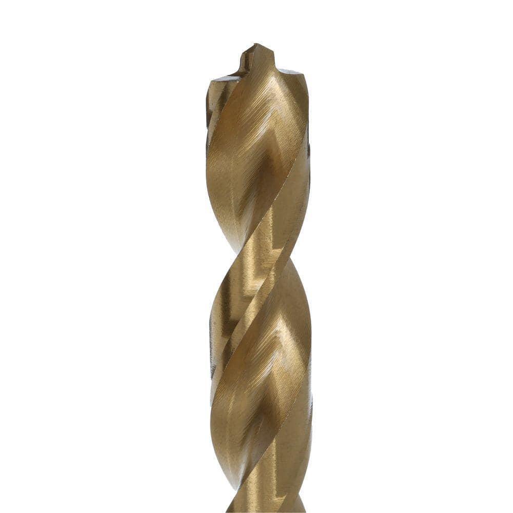 DEWALT Titanium Nitride Coated Pilot Point Drill Bit Set – Brad Point Drill Bits for Wood, Metal & PVC