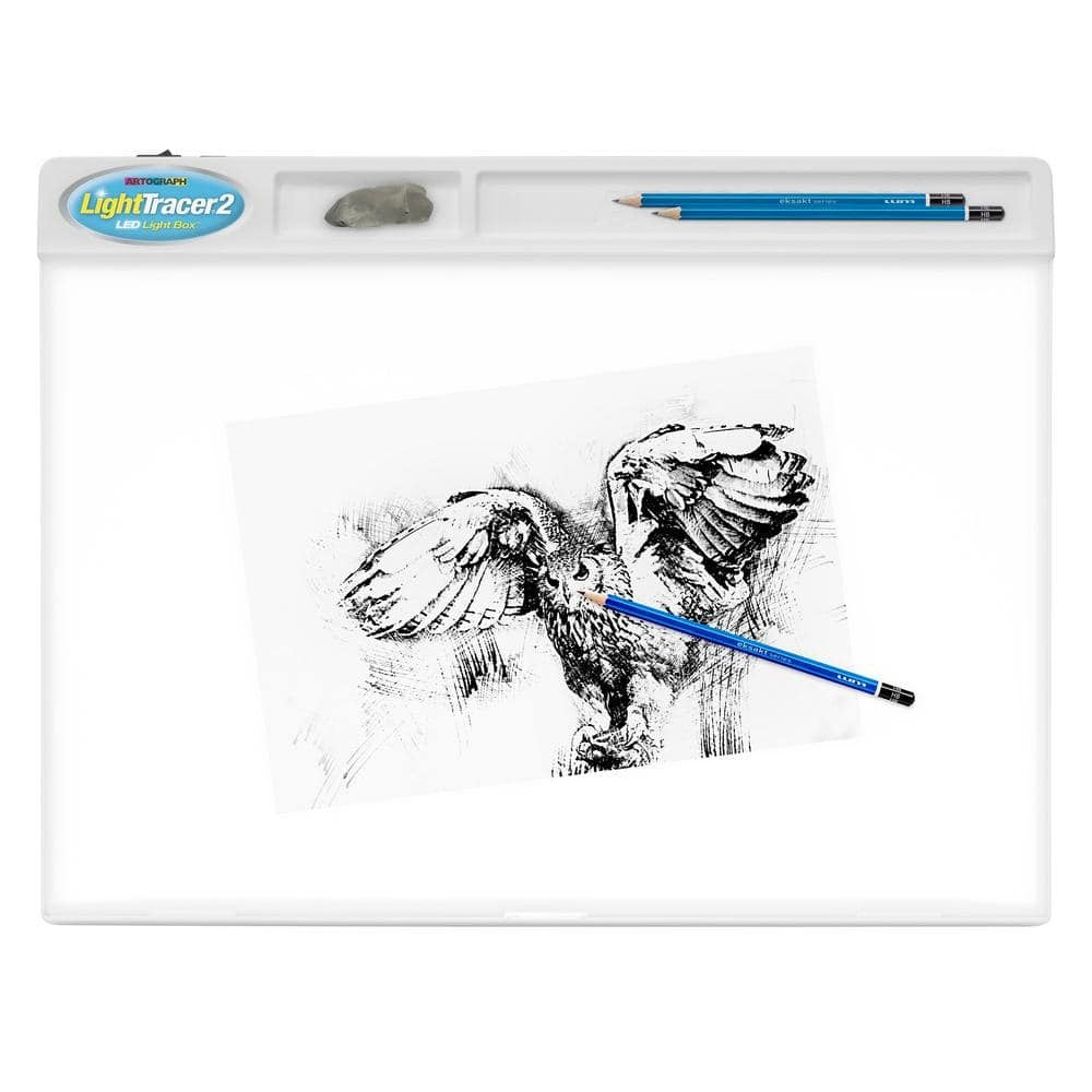 LightTracer 2 LED Lightbox | Large 18"x12" Slanted Surface for Tracing, Drawing & Sewing | Artograph 25375