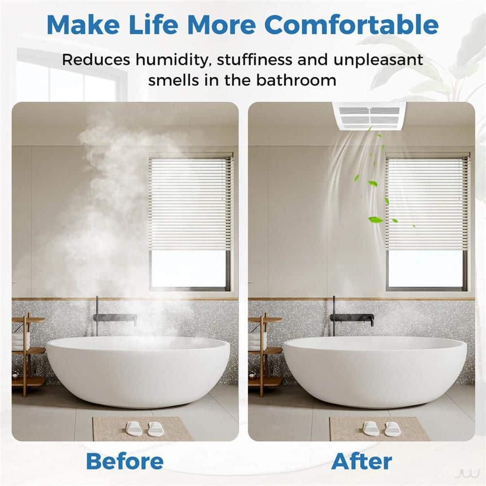 200 CFM Quiet Bathroom Exhaust Fan – Energy Star Ceiling Mount Ventilation for 200 Sq. Ft.