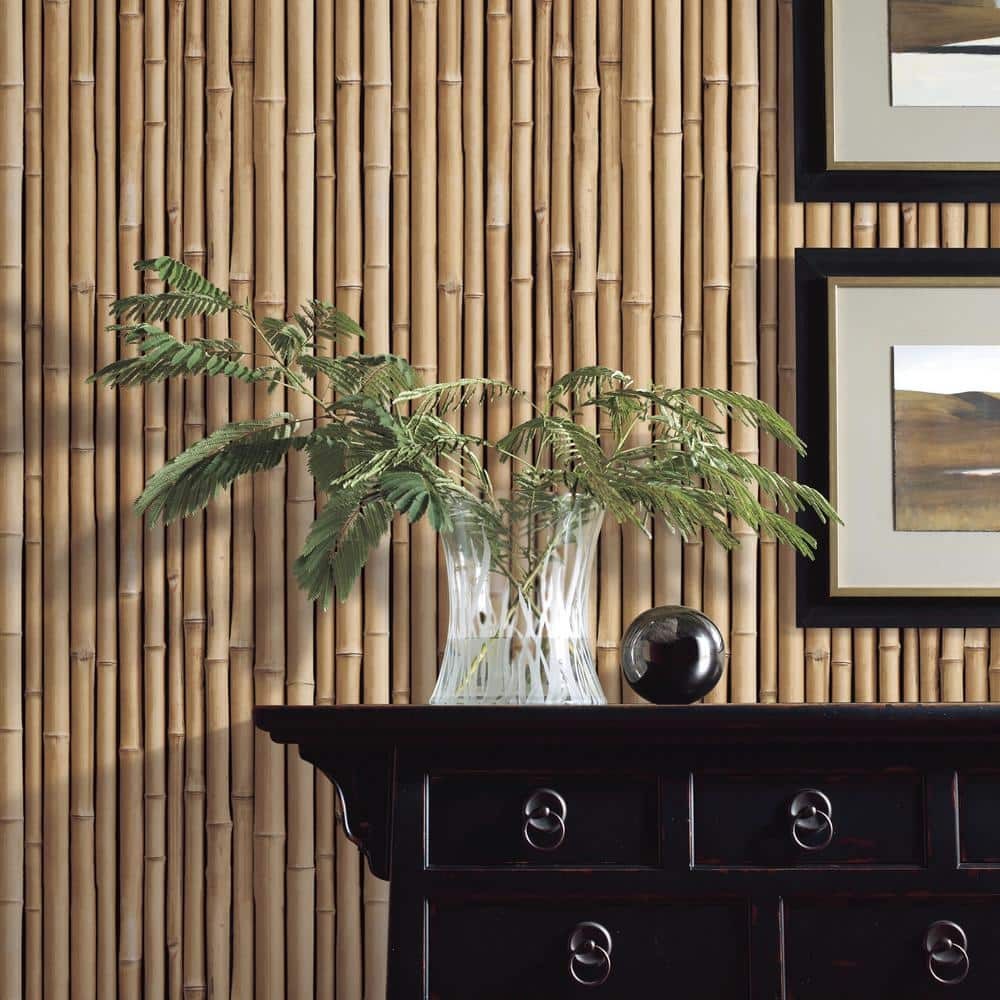 Bamboo Peel and Stick Wallpaper | Removable Vinyl Wall Covering | 28.18 Sq. Ft. Roll