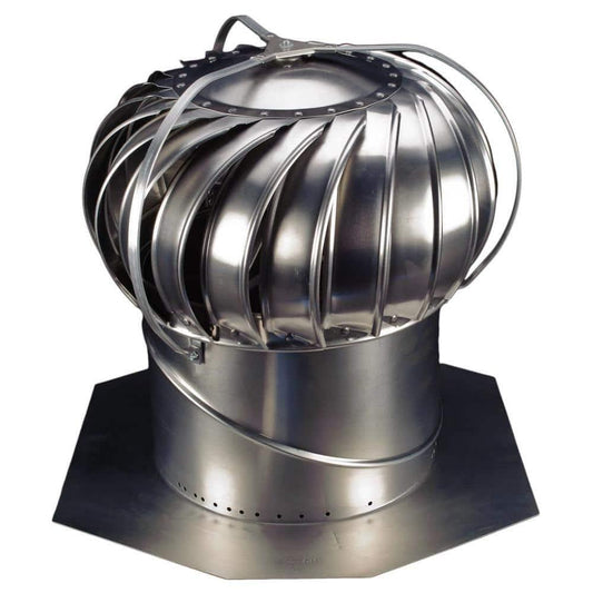 LOMANCO Roof Vent Whirlybird Turbine 21"x22"x22" – Externally Braced Aluminum Attic Vent