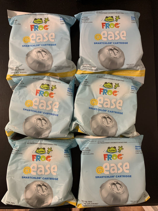 FROG @Ease Floating Replacement SmartChlor Cartridge – 6 Pack Spa & Hot Tub Sanitizer Cartridges