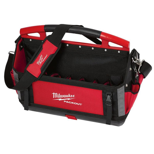 Milwaukee PACKOUT 20" Modular Tool Bag Tote – 32 Pockets, Molded Handle & Impact-Resistant Base