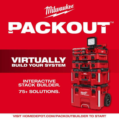 Milwaukee PACKOUT 20" Modular Tool Bag Tote – 32 Pockets, Molded Handle & Impact-Resistant Base