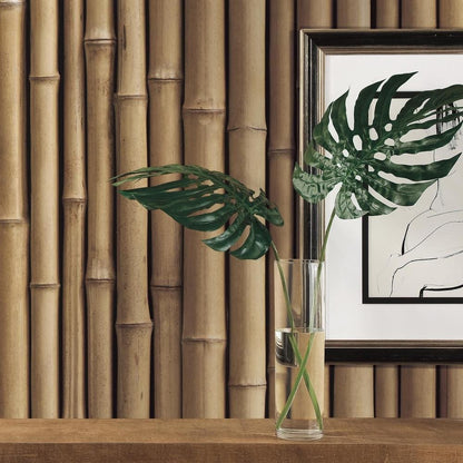Bamboo Peel and Stick Wallpaper | Removable Vinyl Wall Covering | 28.18 Sq. Ft. Roll