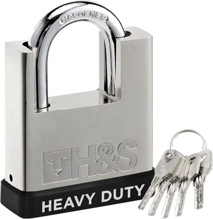 Heavy Duty 60mm Security Padlock with 5 Keys | Weatherproof Alloy Steel Lock