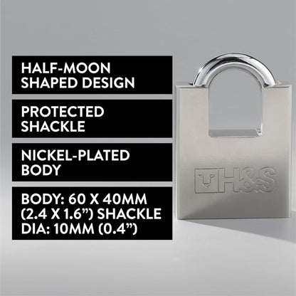 Heavy Duty 60mm Security Padlock with 5 Keys | Weatherproof Alloy Steel Lock