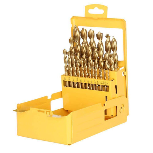 DEWALT Titanium Nitride Coated Pilot Point Drill Bit Set – Brad Point Drill Bits for Wood, Metal & PVC
