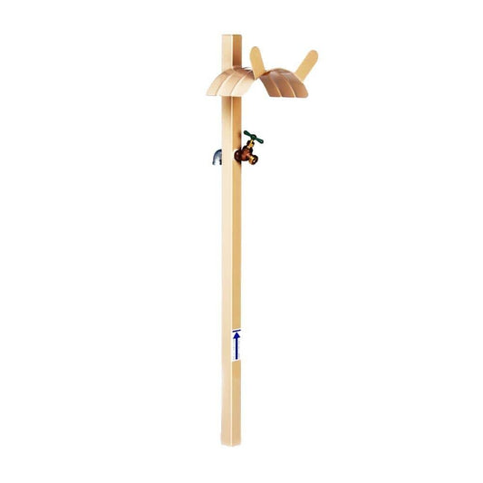 150 Ft. Beige Steel Hose Stand with Spigot | Garden Hose Reel Model 693-2