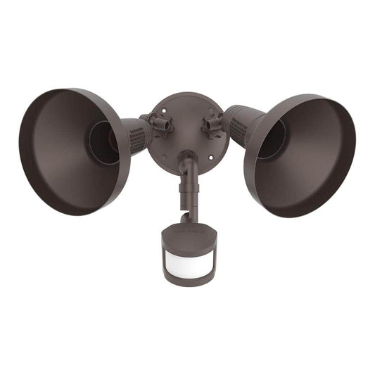 180° Bronze Motion Sensor Outdoor Security Flood Light with Dual Lamps
